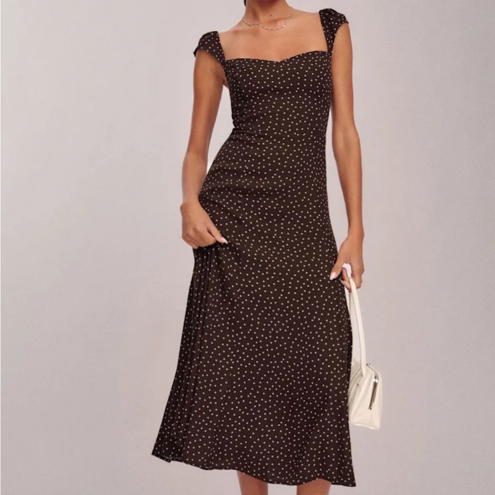 Reformation Bryson Dress Brown - Size 4